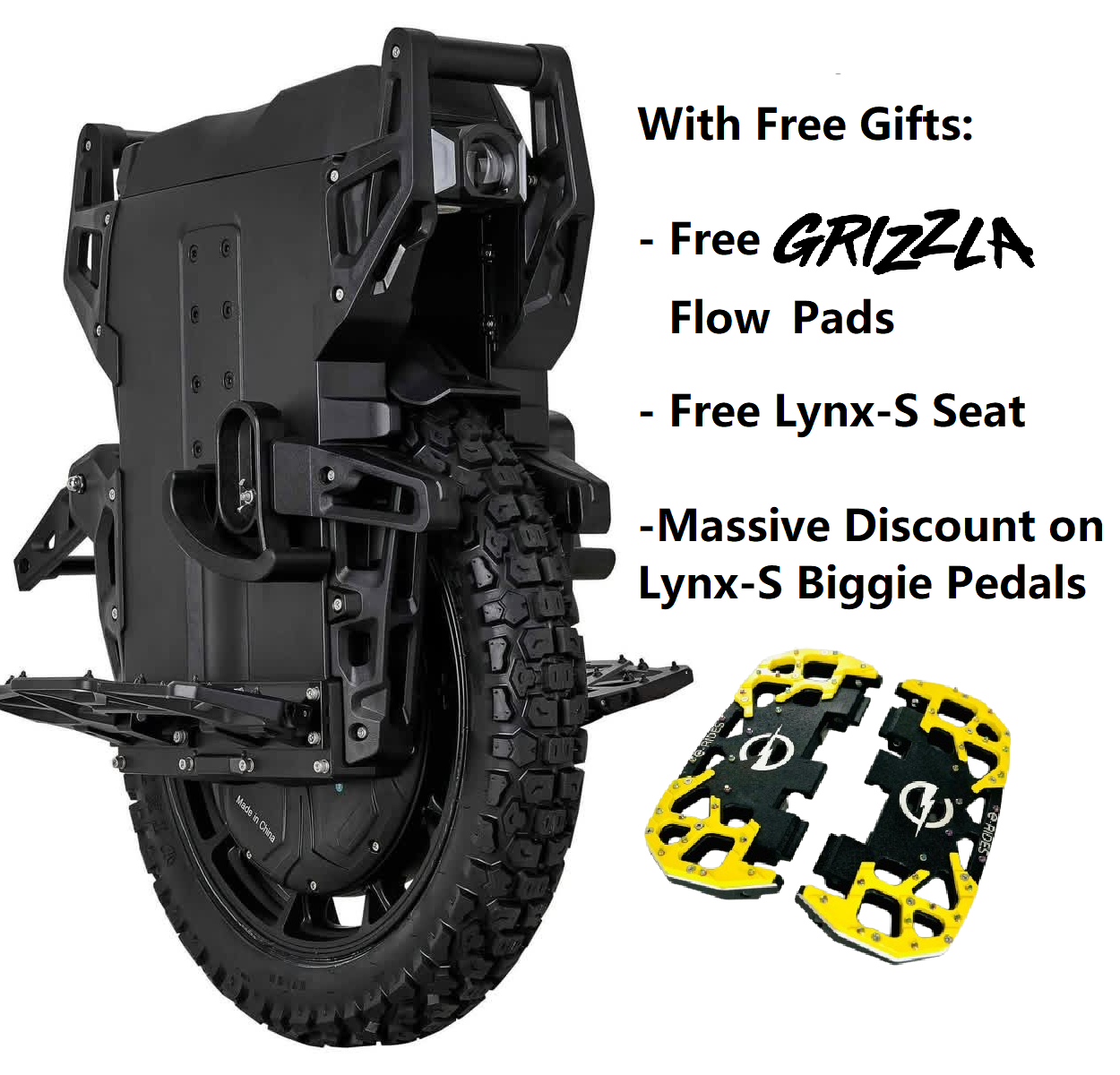 Leaperkim Lynx-S 3800W Electric Unicycle | FREE Grizzla Pads & Seat